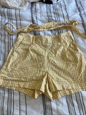 a new day Yellow Gingham High-Rise Bermuda Shorts